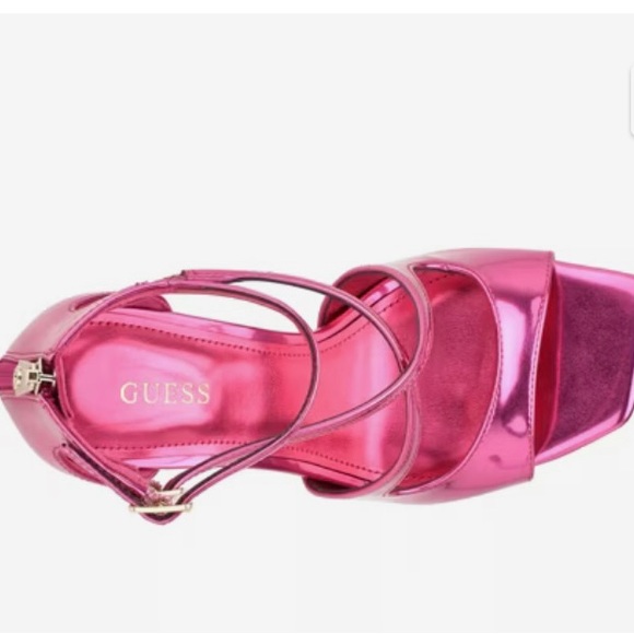 Guess Fuchsia Strappy Heels - Picture 4 of 8